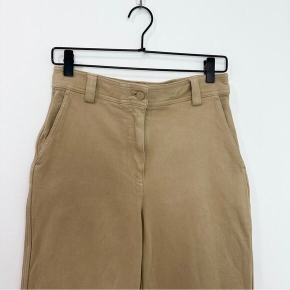 Aritzia Sunday Best Jaden Pant Mid Rise Chino Tan Size 6 Neutral - Picture 4 of 8